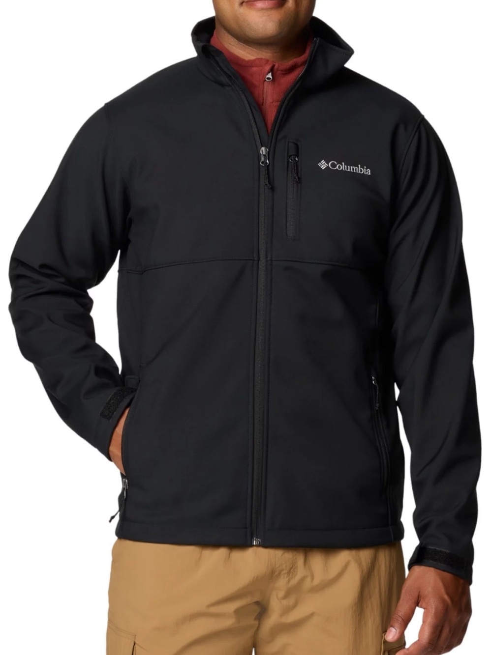 Columbia Men's Ascender’s Black Performance Softshell Jacket. GUC in XXL.